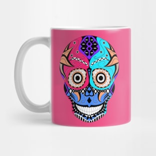 mascaras y calaveras, skull and mask to protect Mug